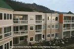 The Overleaf Lodge in Yachats, Oregon, is an oceanside hotel accommodation, right by the ocean, just off the Pacific Coast Highway and with spacious rooms.