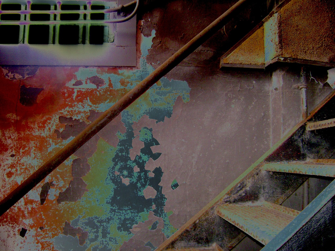 Old Staircase in Alcatraz Prison