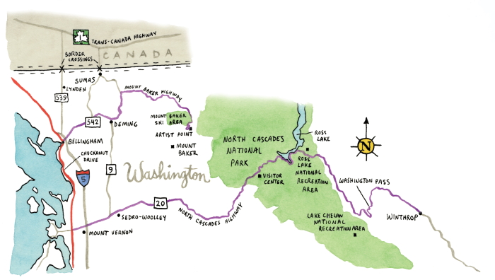 Illustration from The Best Coast west coast travel guide