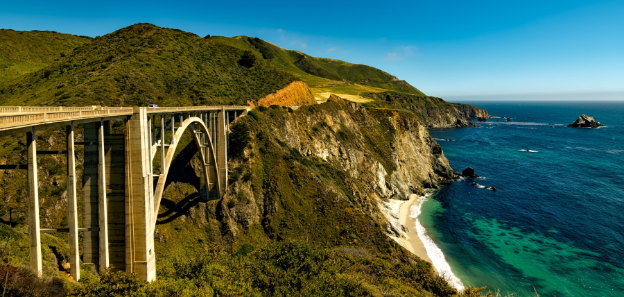 Bixby Bridge in California on the Pacific Coast Highway