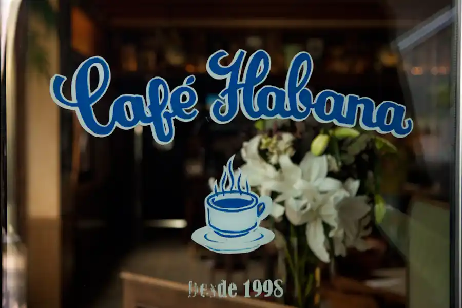 Sign for the Cafe Habana in Malibu