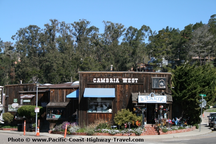 Main Street in Cambria on the California Coast