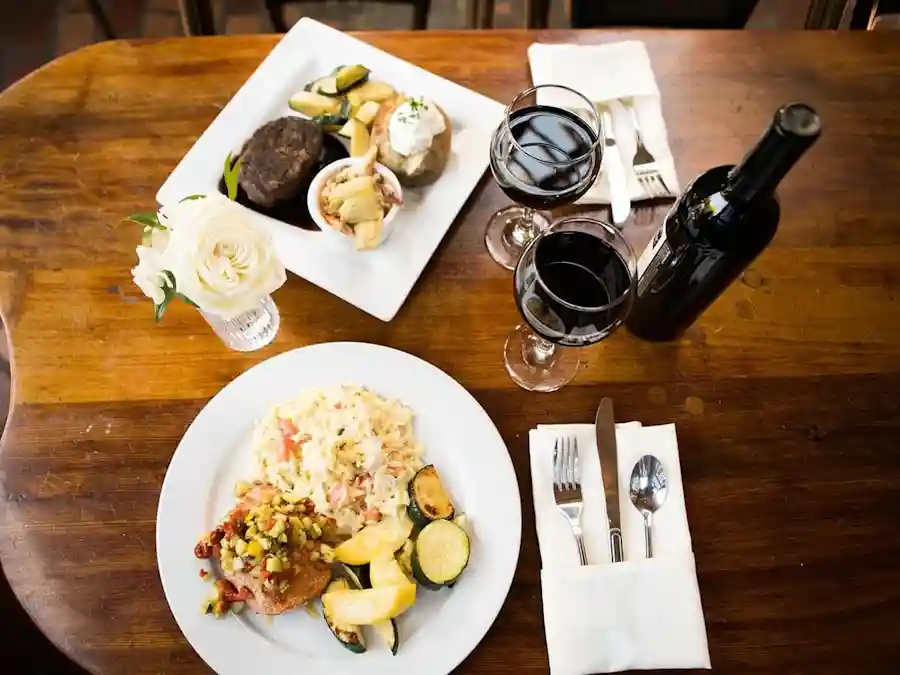 At the Cambria Pines Lodge Restaurant