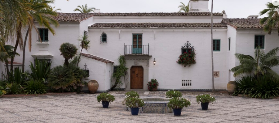 Exterior of the Casa del Herrero in Santa Barbara