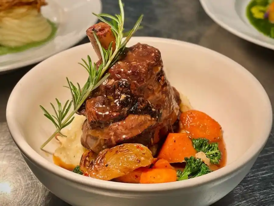 A sample dish from the Cella Restaurant in Monterey, California