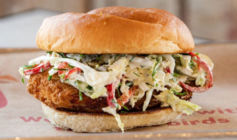 Fried Chicken Burger at The Crack Shack in San Diego