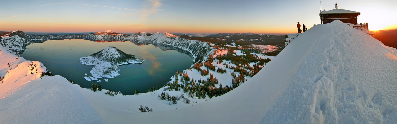 Crater Lake National Park in Winter