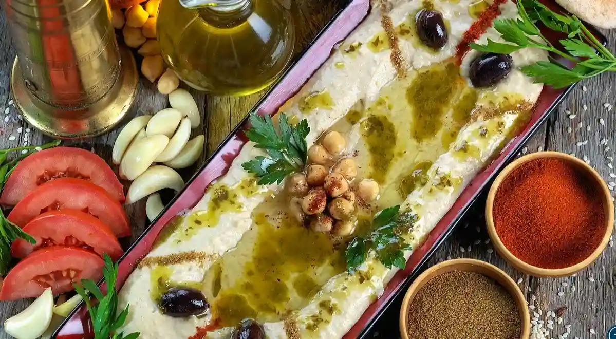 Vegetarian dish at the Dametra Cafe in Carmel