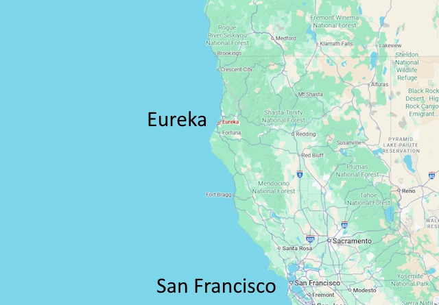 Eureka Google Location Map