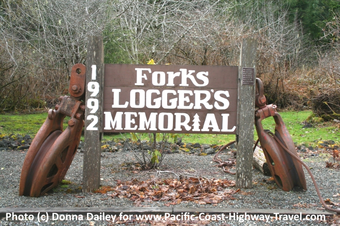 The Forks Loggers Memorial in Forks, Washington