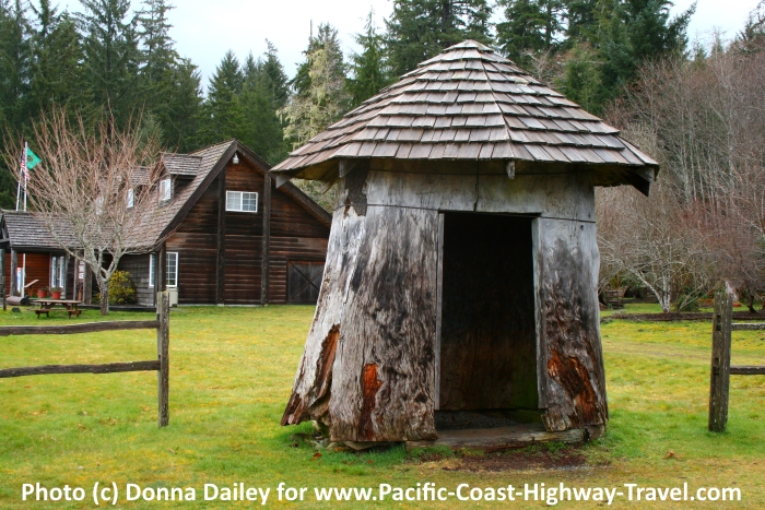 Replica of a fire lookout tower near the Visitor Information Center in Forks, Washington