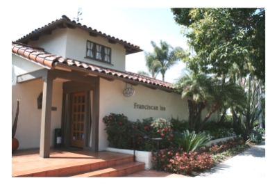 The historic Franciscan Inn in Santa Barbara, California, near the Pacific Coast Highway, is in a quiet location near the beach ideal for those driving PCH.