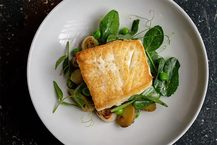 Halibut Dish at the Water Grill Restaurant in Santa Monica