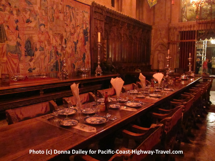 Hearst Castle Dining Room in the Evening