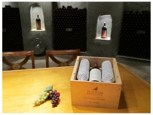 Wine tasting tour at JUSTIN Vineyards in Paso Robles, photo (c) Donna Dailey from https://www.pacific-coast-highway-travel.com/Paso-Robles-Wine-Tours.html