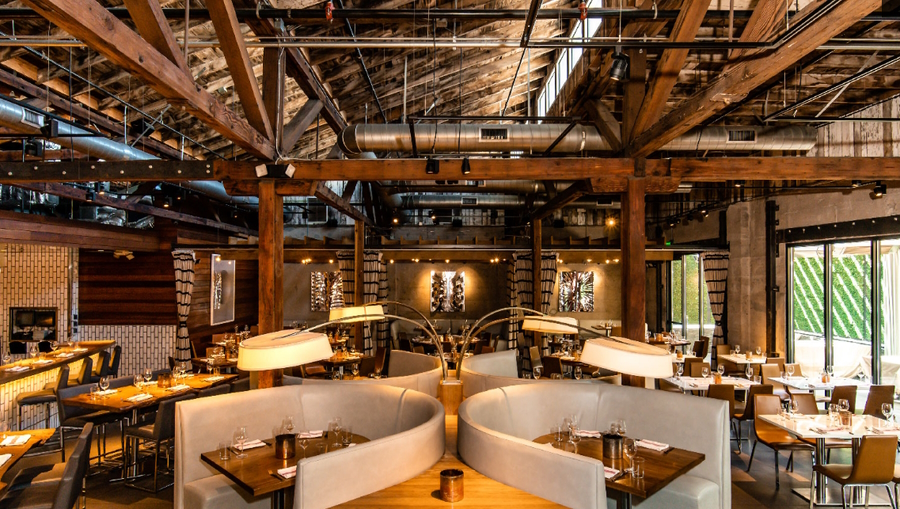 The funky interior of the Juniper and Ivy restaurant in San Diego