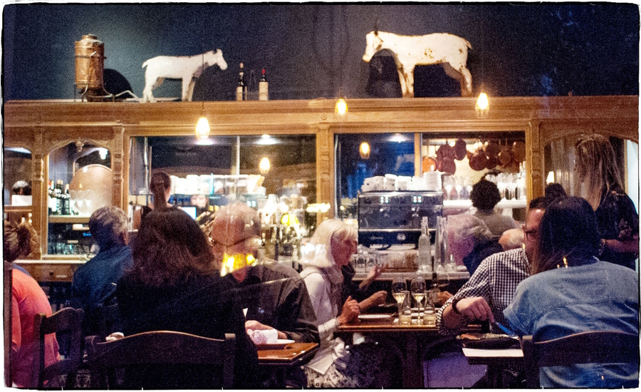 Interior of La Bicyclette restaurant in Carmel