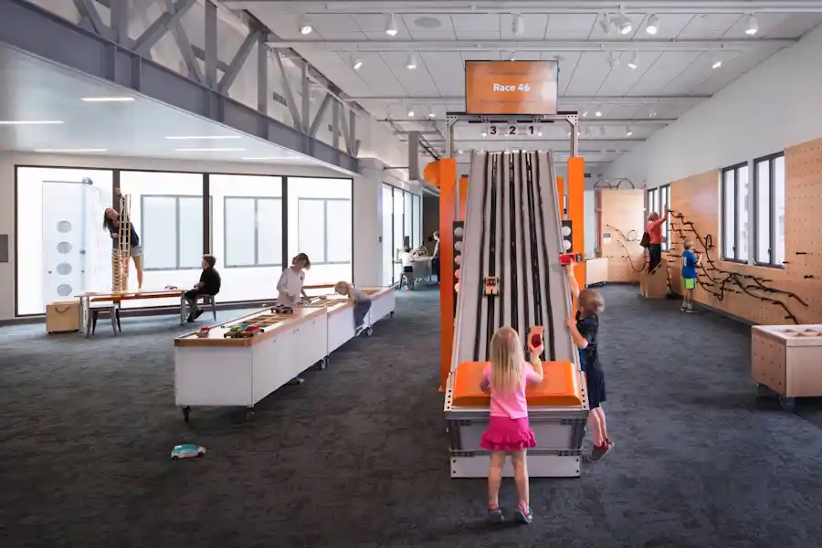 Kids having fun at MOXI in Santa Barbara