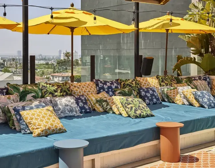 Rooftop Loungers at the Mama Shelter Los Angeles Budget Hotel
