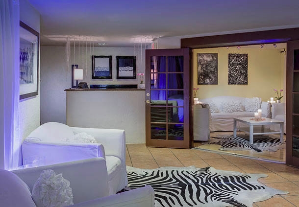 The Quiet Room in the spa at the Merigot, Santa Monica's beach hotel