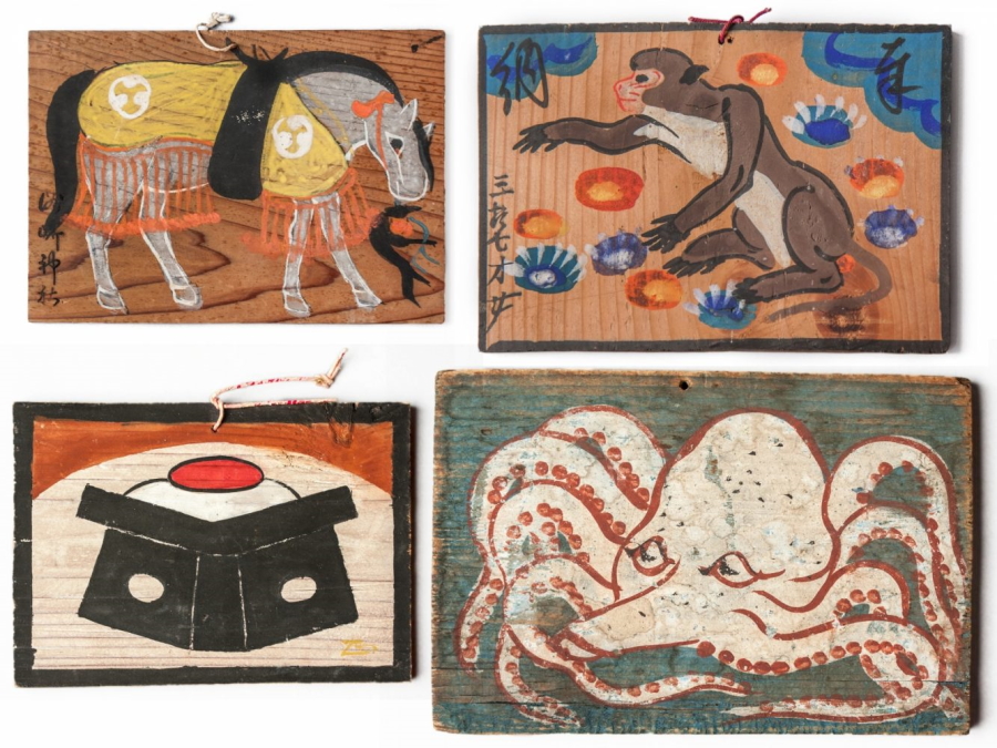Japanese Votive Plaque in the Mingei Museum in San Diego