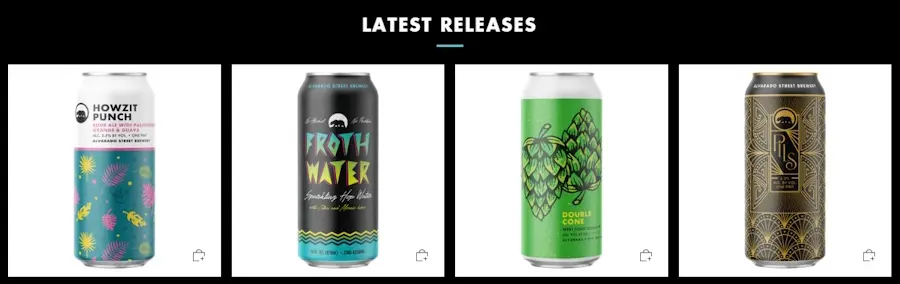 the latest beer releases from the Alvarado Street Brewery & Grill in Monterey, California