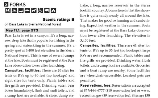 Moon California Camping Guide sample page