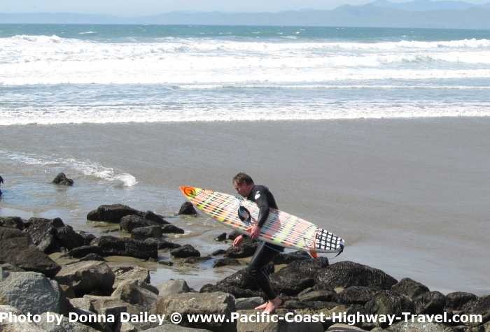 Surfer in Morro Bay