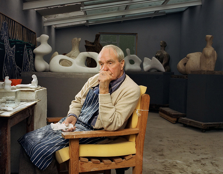 Henry Moore by Bern Schwartz in the Museum of Photographic Arts in San Diego