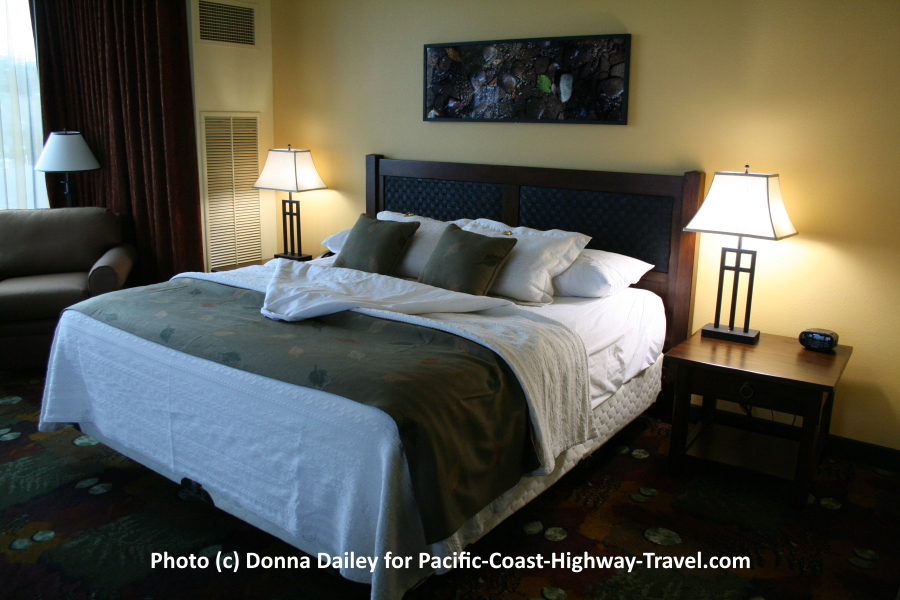 The Mill Casino Hotel and RV Park in North Bend and Coos Bay on the Pacific Coast Highway is Native-American owned and with waterfront views.