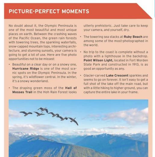 Sample page from Moon's Guide to the Olympic Peninsula