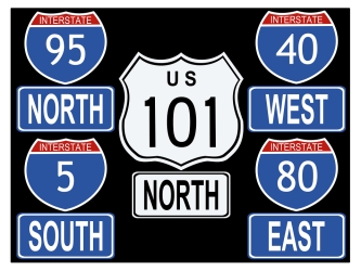 Drive times and distances on the Pacific Coast Highway or the quickest routes from Seattle to San Francisco to Los Angeles to San Diego.