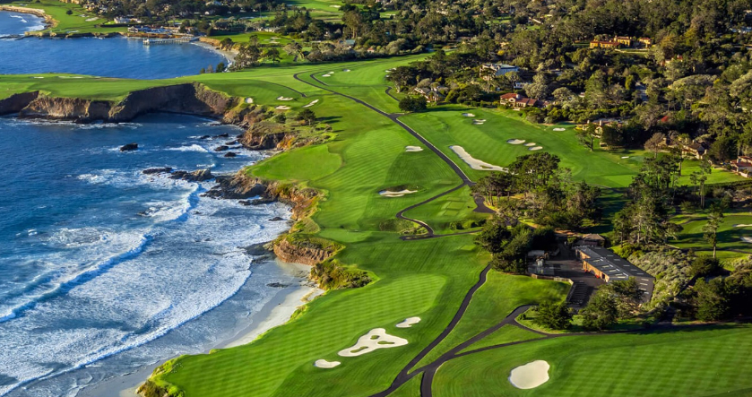 Pebble Beach Golf Links on the Pacific Coast Highway.