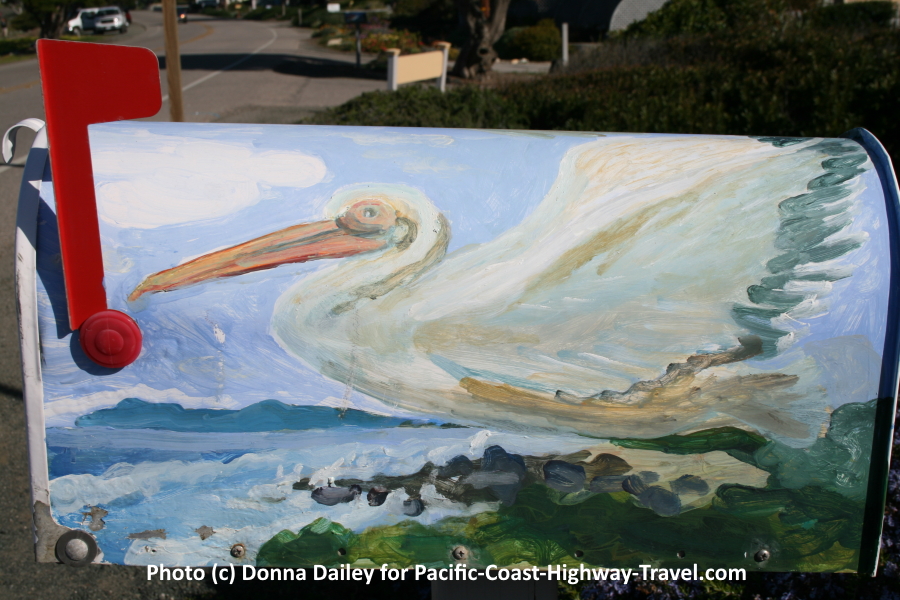 Mailbox for The Pelican Inn and Suites in Cambria, California