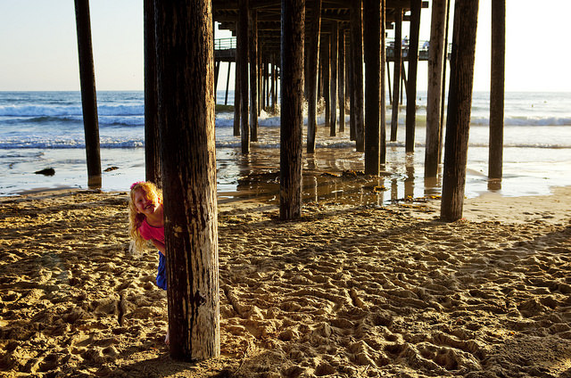 Under the pier at Pismo Beach