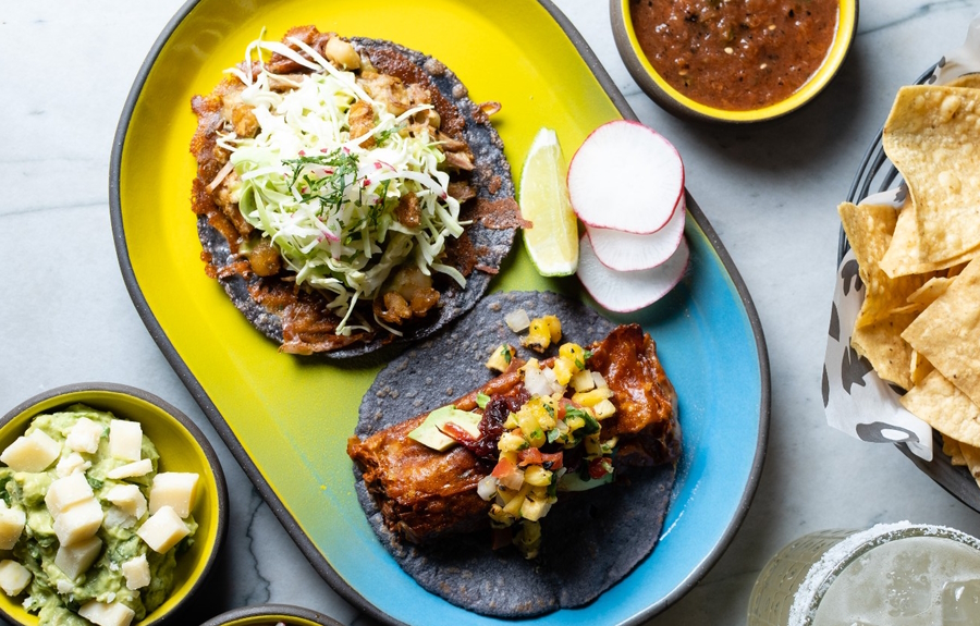 Sample dishes at the Puesto Mexican restaurant in San Diego