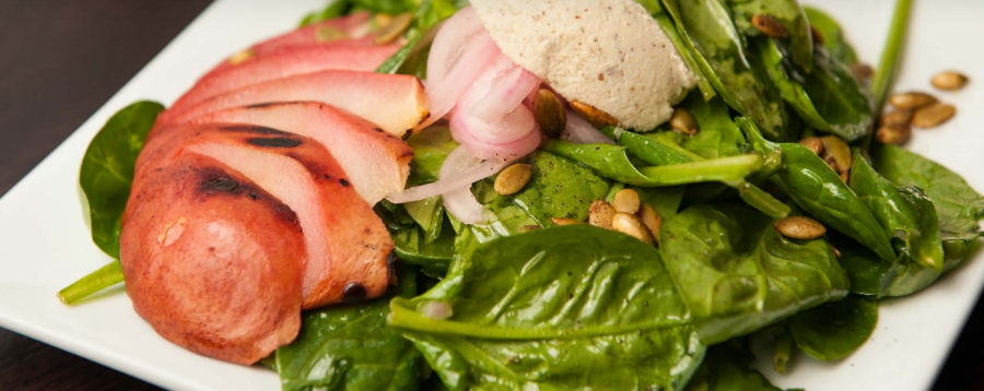 Sample dish at Ravens Restaurant at The Stanford Inn by the Sea in Mendocino, California