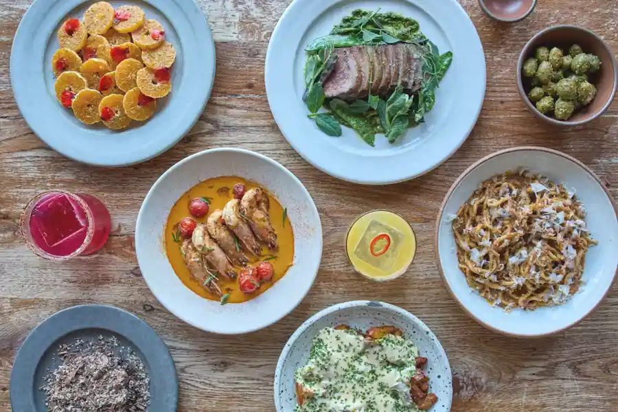 Sample Dishes at the Rustic Canyon Restaurant in Santa Monica