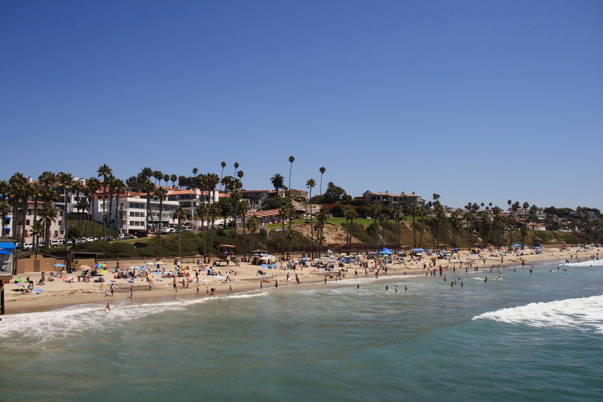 San Clemente in California is a small city on the Pacific Coast Highway midway between San Diego and Los Angeles, noted for its beaches and surfing.