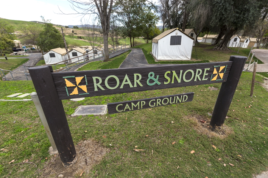 Roar and Snore Campground at the San Diego Zoo Safari Park