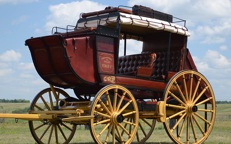 An old carriage in Santa Barbara's Carriage and Western Art Museum