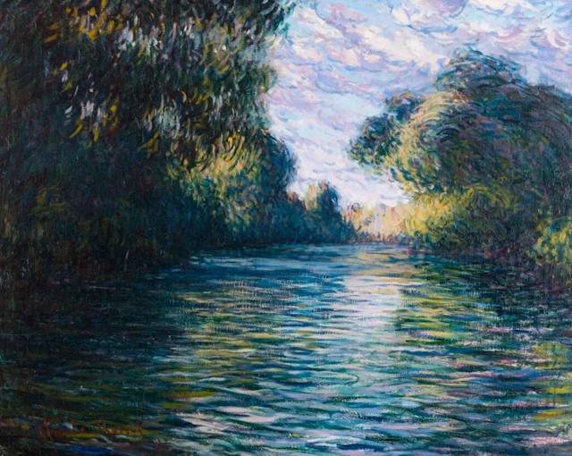 Afternoon by the Seine by Claude Monet at the Santa Barbara Museum of Art