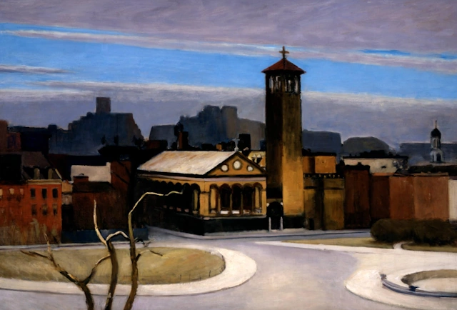 November, Washington Square by Edward Hopper at the Santa Barbara Museum of Art