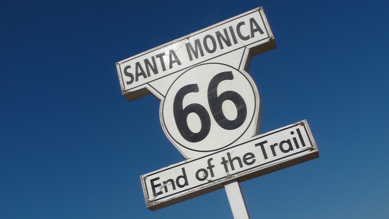 Route 66 sign in Santa Monica