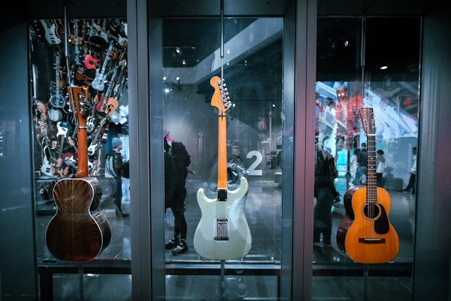 The Guitar Gallery at Seattle's Museum of Pop Culture