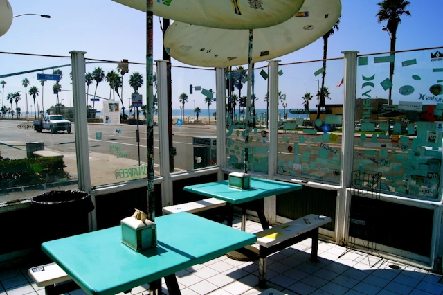 View from TK Burger in Huntington Beach
