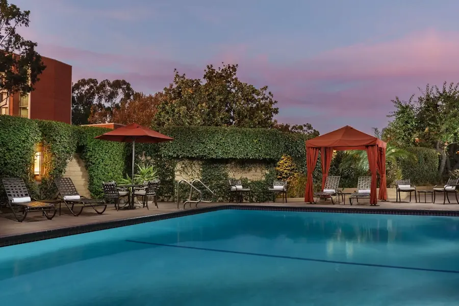 Swimming Pool at the USC Budget Los Angeles Hotel