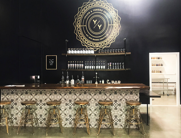 The Tasting Room at Young and Yonder Distillery in Sonoma County