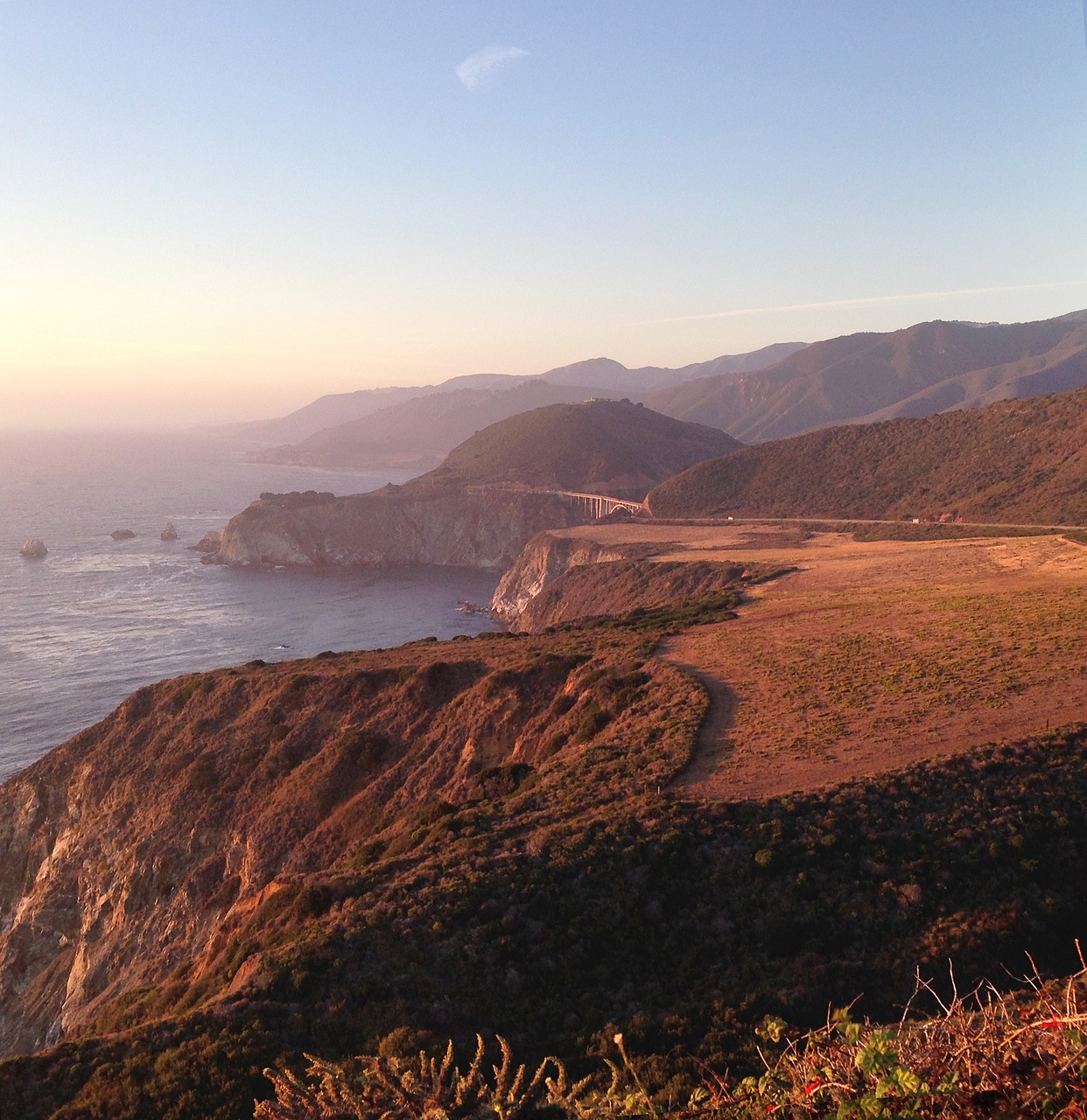 The Big Sur coast along the Pacific Coast Highway