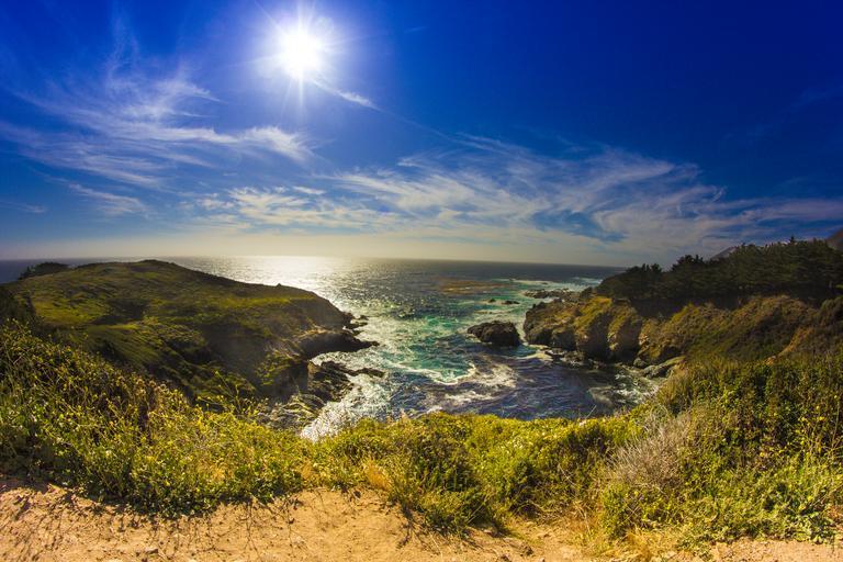 The California coast in Big Sur